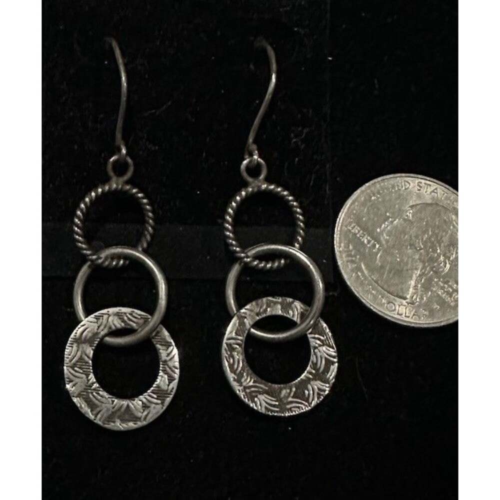 Retired SILPADA Oxidized Triple Threat Dangle Earrings W1616 Sterling Silver 925